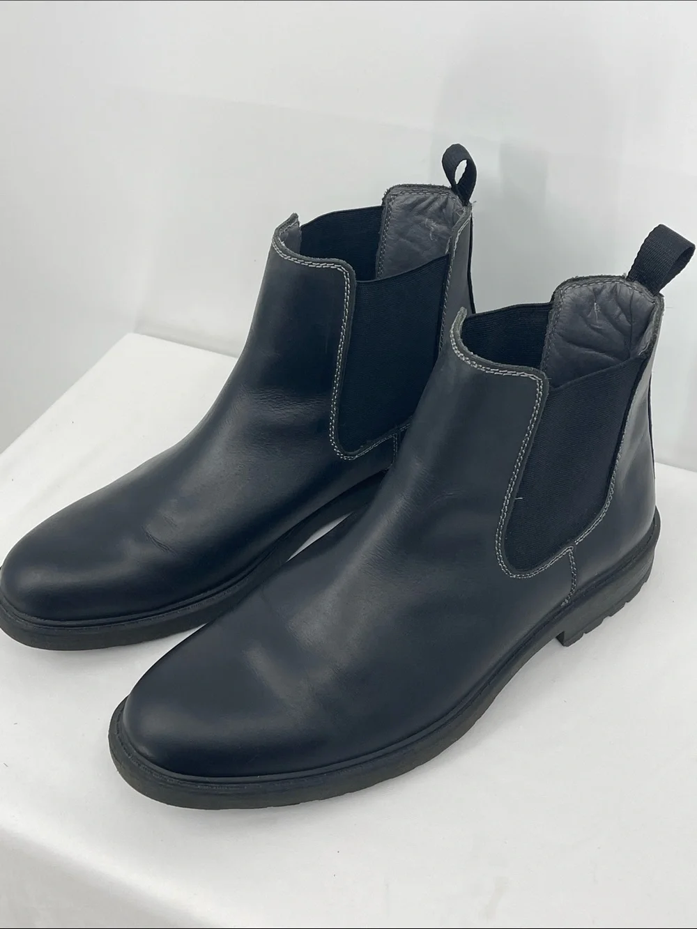 MAGELLAN SIZE 12 Men's Black Chelsea Boots - Sleek Slip-On Dress Boot